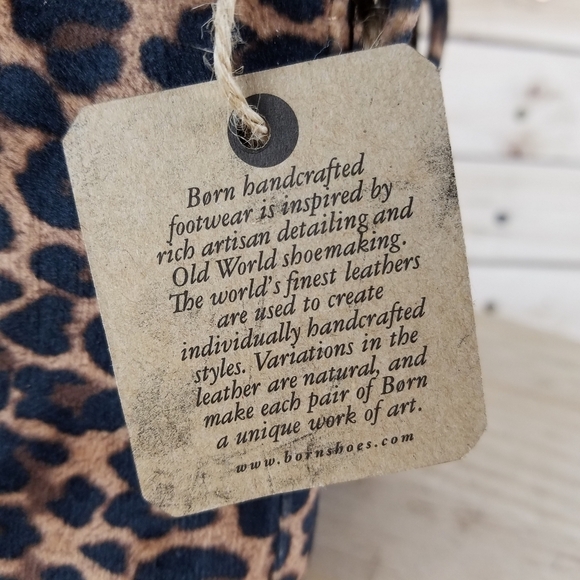 BORN REMO 6 US Leopard Print Ankle Boots Fabric Booties Slip-on/Pull-on NEW - Picture 9 of 11